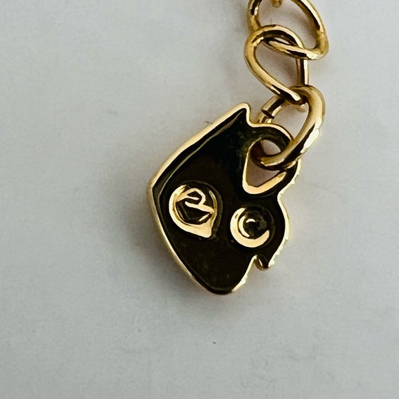 Swarovski Gold Tone White & Pink Crystals Butterfly Necklace - Picture 6 of 8